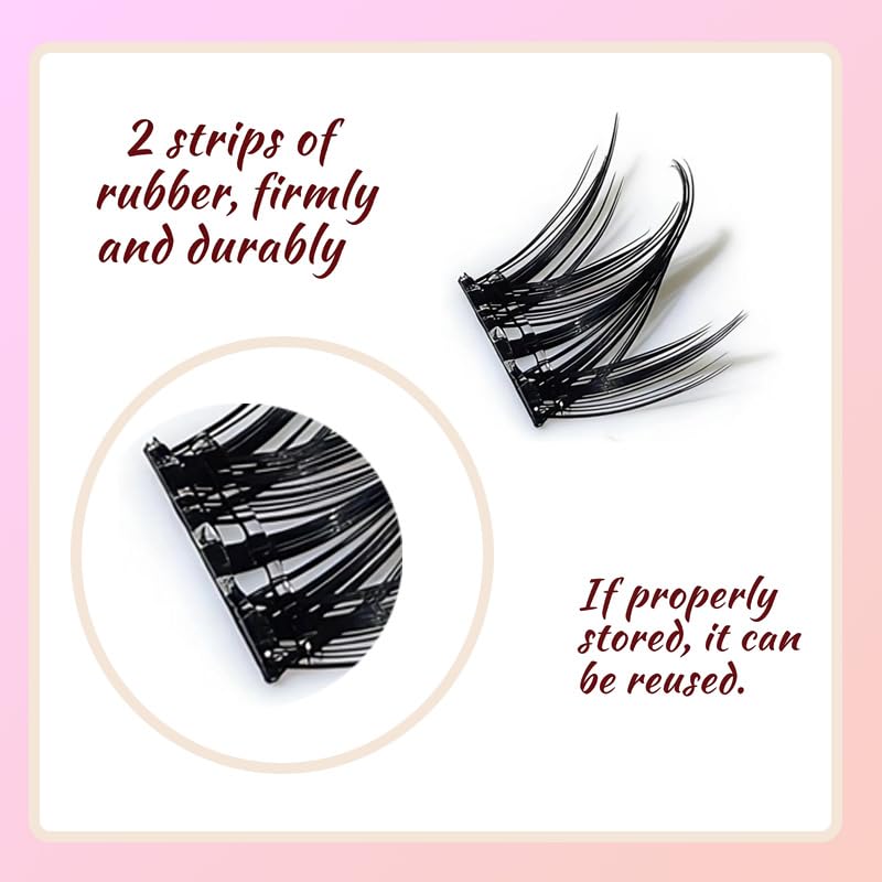 Self-Adhesive Lash Clusters 10-16mm, No Glue Needed, 160pcs