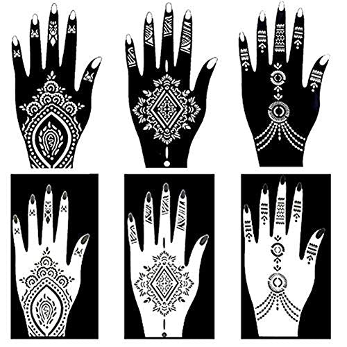 Henna Tattoo Stencil Kit - 20 Reusable PVC Stencils