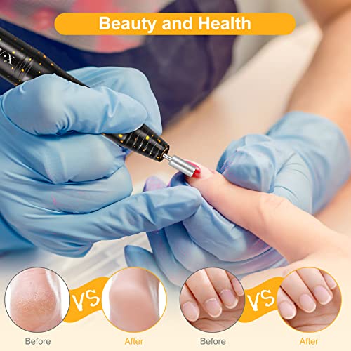 OVX Gold Black Portable Electric Nail Drill Machine for Acrylic Nails