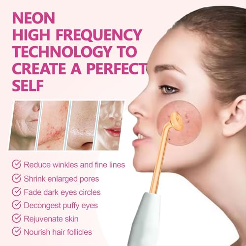 Wireless High Frequency Facial Wand with 4 Electrodes & Xenon Gas