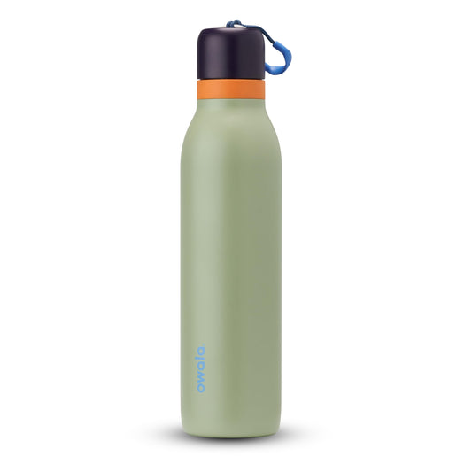 Owala FreeSip Twist Insulated Stainless Steel Water Bottle with Straw for Sports and Travel, BPA-Free, 24-oz, Blue/Green (Camo Cool)