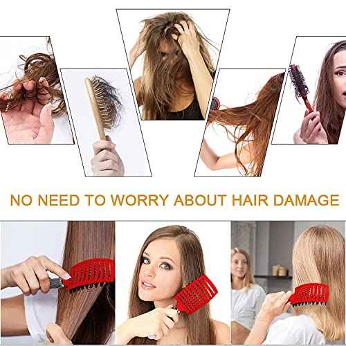 Magical Ultra Detangling Brush for Wet or Dry Hair, Detangler Brush, Fast Drying Styling Massage Hairbrush for Men, Women and Kids (New Gold)