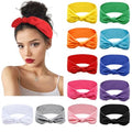 Huachi 12 Pack Bow Headbands for Women - Soft, Stretchy Hair Accessories