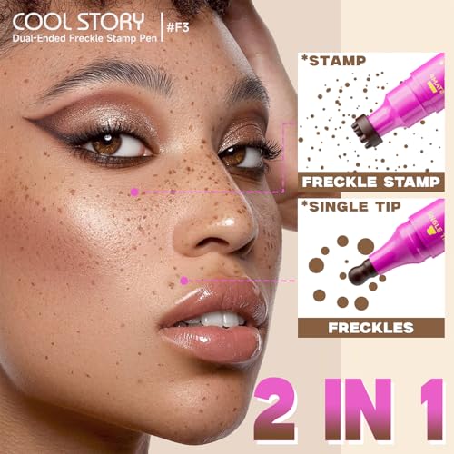 Dual Ended Freckle Stamp Pen - Waterproof Faux Freckles Makeup