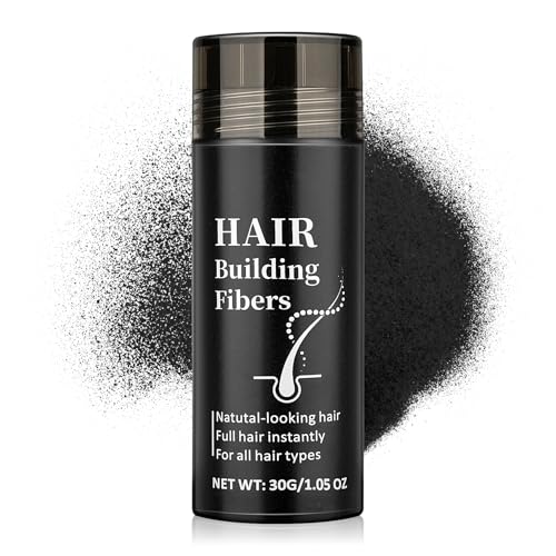 Hair Building Fibers for Thinning Hair, Black 30g