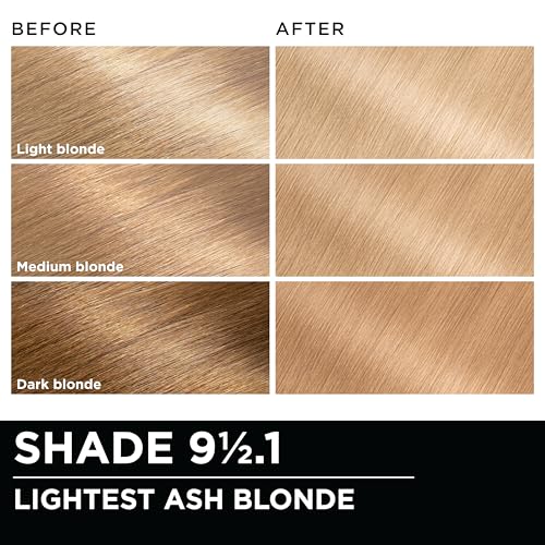 Garnier Olia Hair Color Light Ash Blonde 9 1/2.1, Ammonia-Free Permanent Hair Dye