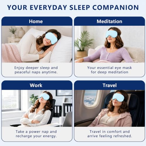Cooling Eye Mask for Migraine Relief - 2 Pack Gel Ice Mask