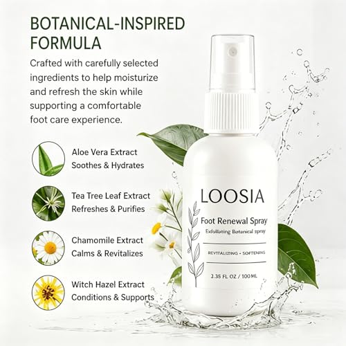 Gentle Foot Exfoliating Spray for Cracked Heels - Moisturizing Dead Skin Remover