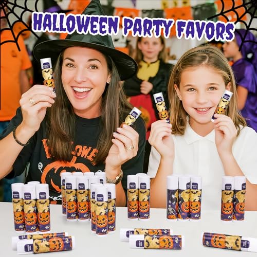 Dmsky 60 Pcs Halloween Lip Balm - Party Favors & Goodie Bag Fillers
