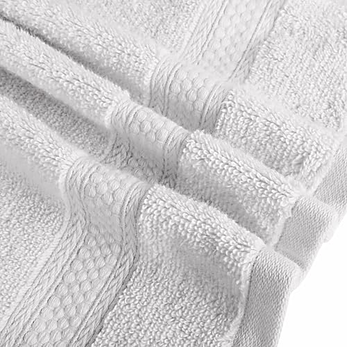 A1HC Wash Cloths Set (13x13 Inches), 500 GSM 100% Ring Spun Cotton, Oeko-TEX Green Certified, Zero Twist, Ultra Soft, Quick Dry & Highly Absorbent, Soft Washcloths (Bright White, 12 Piece Wash Cloth)