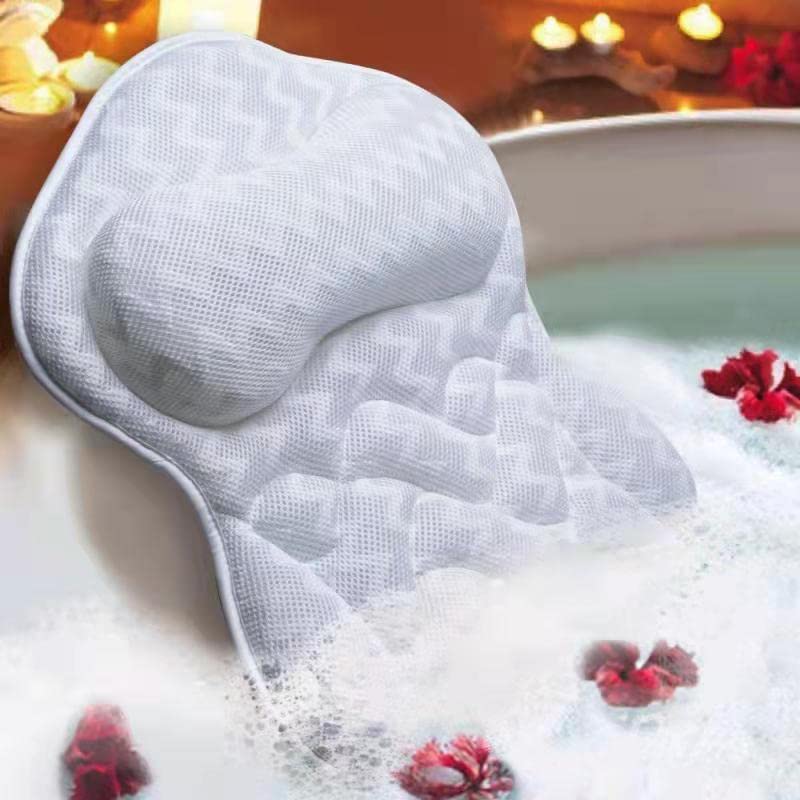 Bath Pillow with Suction Cups - Neck & Back Support