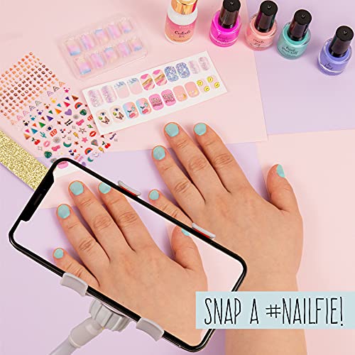 STMT Self-Love Club D.I.Y. Nail Art Studio by Horizon Group USA, 10+ Essentials for at-Home Manicure Including Nail Polishes, Soothing Hand Mask, Cuticle Oil, Phone Holder, Nail Stickers & More