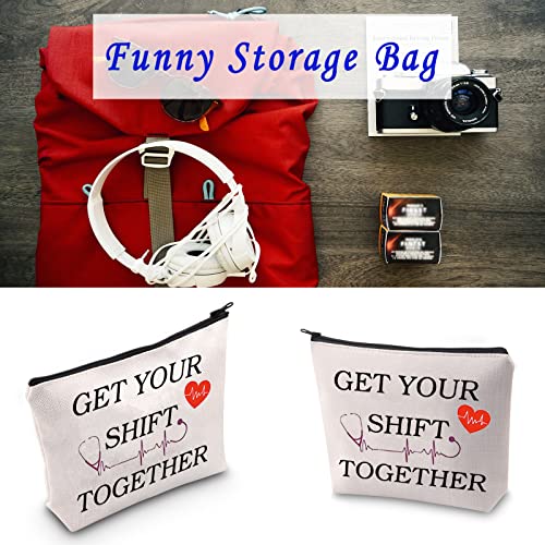 LEVLO ICU Nurse Gifts Get Your Shift Together Makeup Bags Nursing Gifts (Get Your Shift Together)