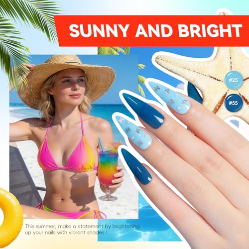 COSCELIA Gel Nail Polish Kit with UV Light & Drill - 35 Colors Starter Set