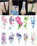Flower Temporary Tattoo Sheets for Girls Women - 11 Pack