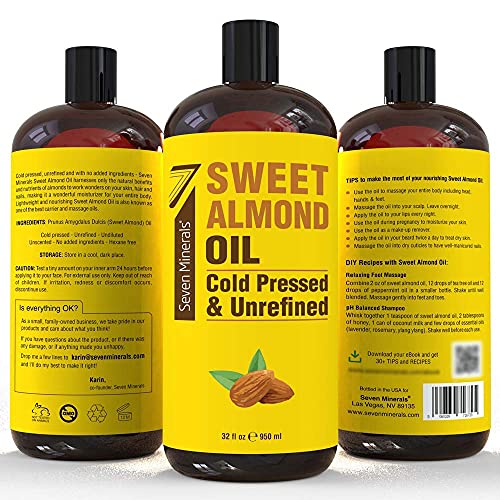 Seven Minerals Pure Sweet Almond Oil & Pure Grapeseed Oil