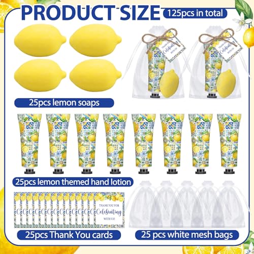 25-Piece Lemon Baby Shower Favors Set with Soap, Cream & Gift Bags