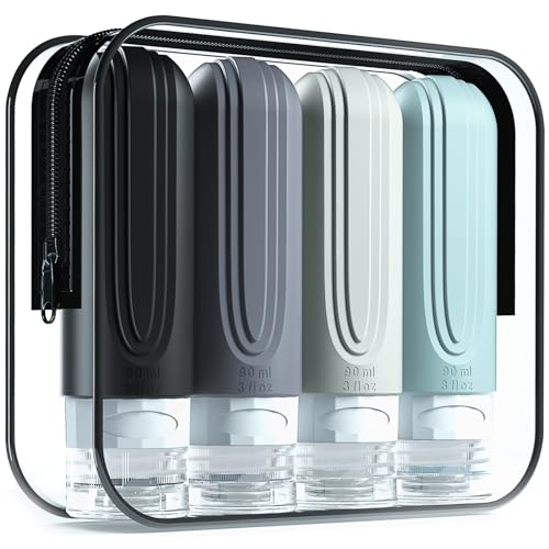 Mrsdry 3oz Travel Bottles for Toiletries - Leak Proof & TSA Approved