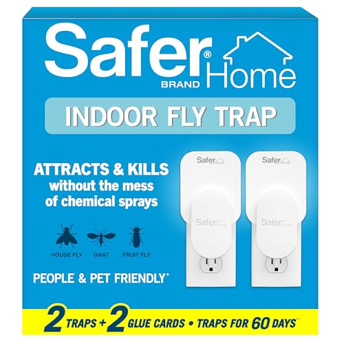 Safer Home Plug-in Fruit Fly Trap, 2-Pack with UV LED