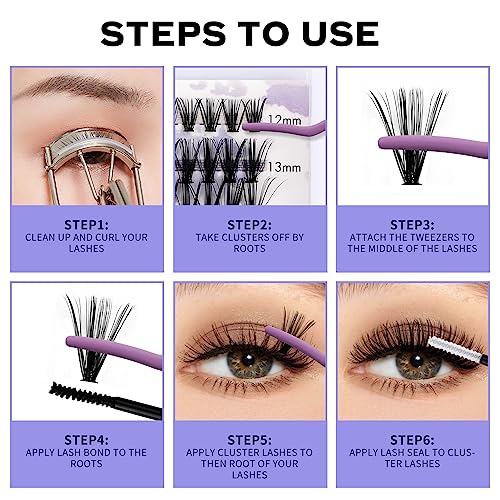 Lash Clusters Kit - DIY Eyelash Extensions with Bond & Tools