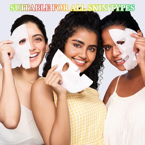 20PCS Hydrating Face Masks,Moisturizing Facial Masks for Women and Men,Fruit Overnight Facial Sheet Mask,Lightweight and Non-greasy Face Sheet Mask for All Skin Type 12