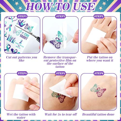 144 Piece Suicide Awareness Temporary Tattoos Bulk Pack