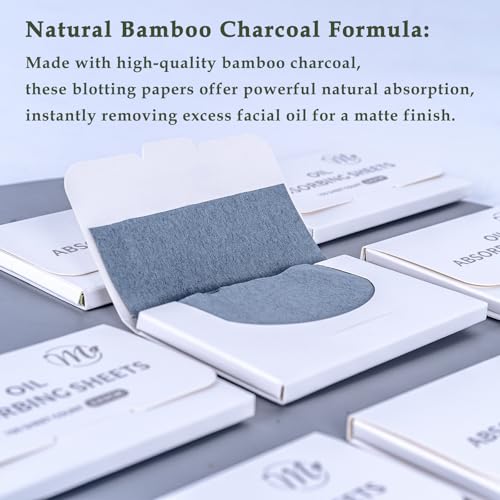 Bamboo Charcoal Oil Blotting Paper - 600 Sheets