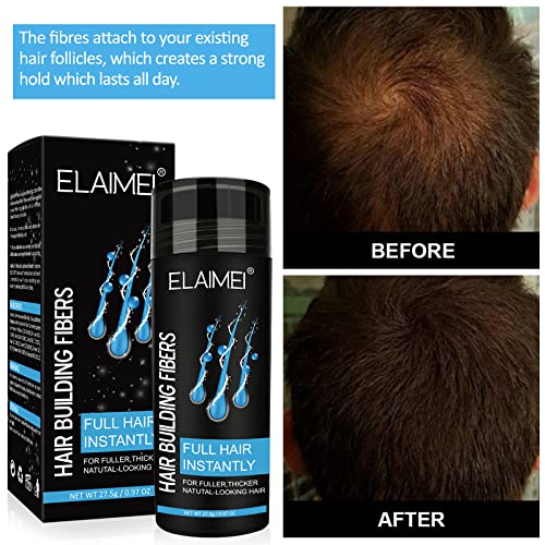 Hair Fibers for Thinning Hair - Instant Volume & Coverage, 27.5g with Spray Applicator