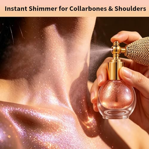 Body Glitter Spray 2 Pack - Rose Gold & Silver Shimmer