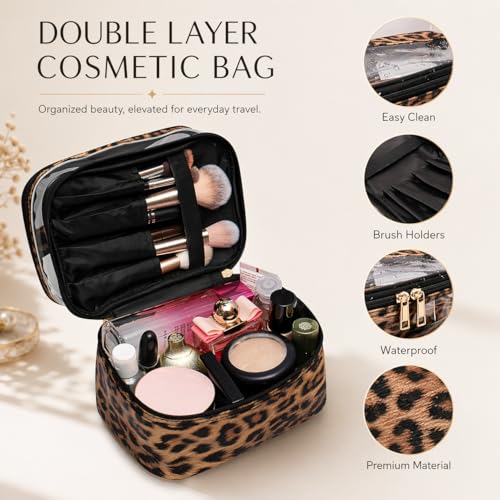Waterproof Double-Layer Makeup Bag for Travel