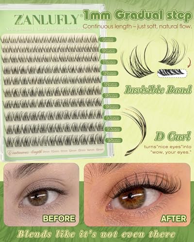 Wispy Lash Clusters 9-15mm D Curl Eyelash Extensions 120pcs