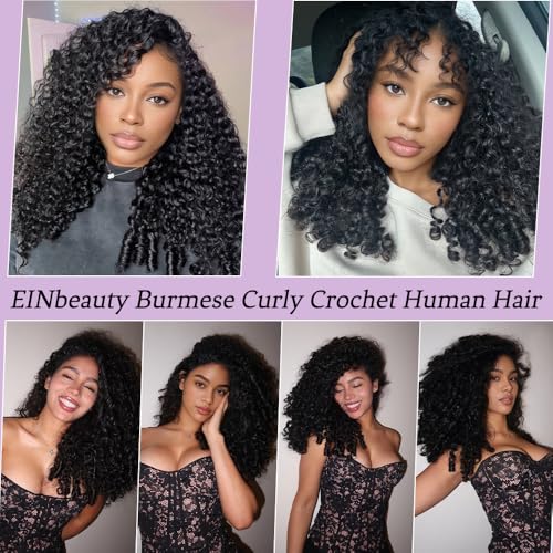 EINbeauty 16 Inch Burmese Curly Crochet Hair for Black Women