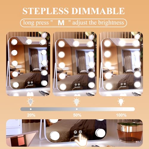 14.6" Hollywood Vanity Mirror with 11 LED Lights & 3 Color Modes