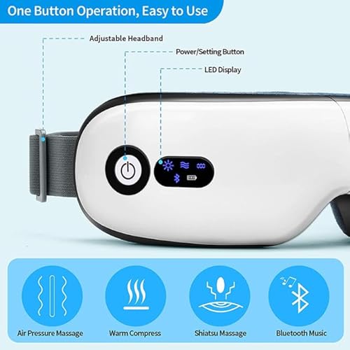 Misneach LLC Eye Massager with Heat is a Great Gift for reducing Eye Strain and Promoting Relaxation. with Soothing Heat and Adjustable Settings, it¡¯s Perfect for Everyday Comfort and self-Care.