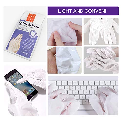 Collagen Moisturizing Hand Mask Gloves for Dry Cracked Hands - 5 Pairs