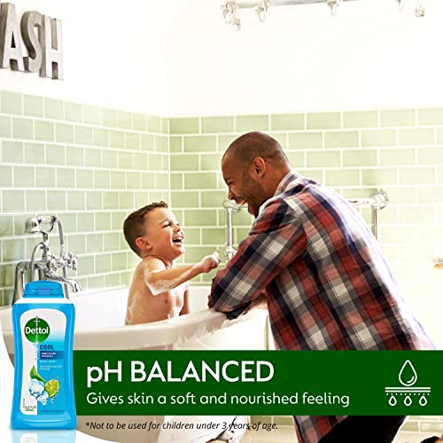 Dettol Cool Body Wash and Shower Gel, Body Wash with Mint and Bergamot, 8.45 Fl Oz (Pack of 1)