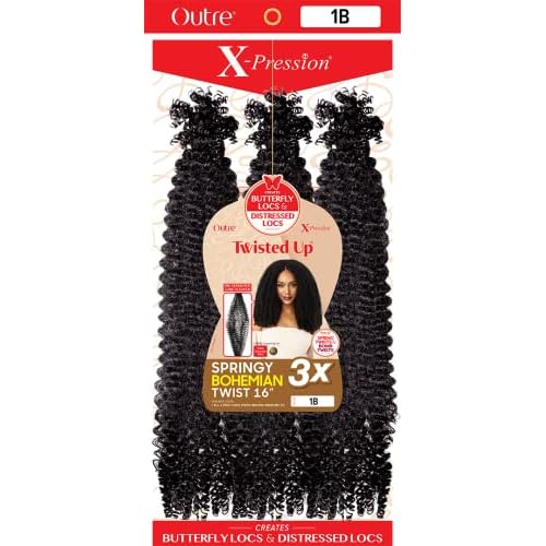 Outre Xpression Twisted Up Springy Bohemian Twist 3X (16", 1B)