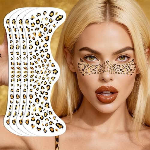 Cheetah Freckles Temporary Face Tattoo - Waterproof Leopard Spots (8 Sheets)