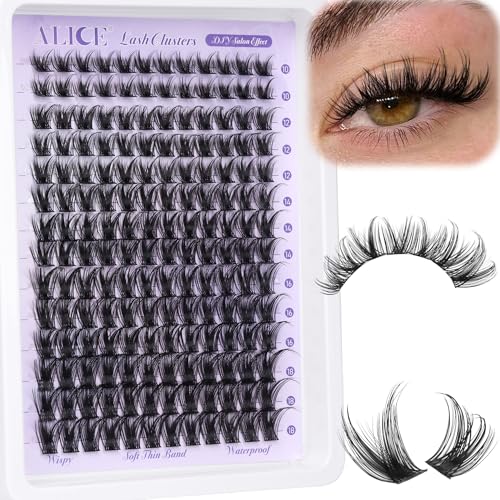 ALICE Wispy Lash Clusters 10-18mm DIY Eyelash Extensions 168pcs