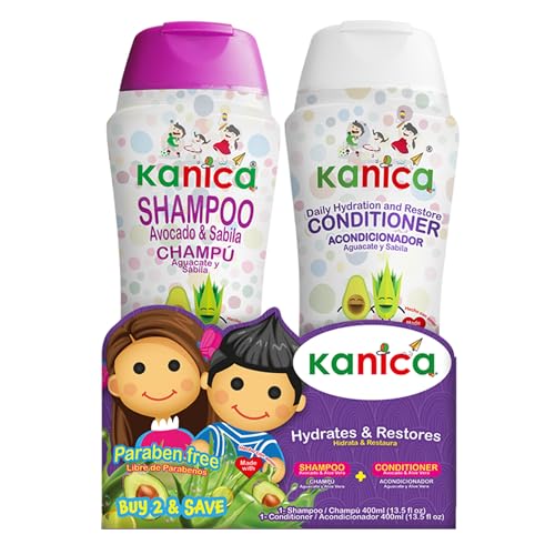 Kanica Avocado & Aloe Shampoo Conditioner Set, Paraben Free