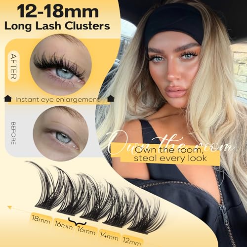Wispy Lash Clusters 12-18MM D Curl Eyelash Extensions