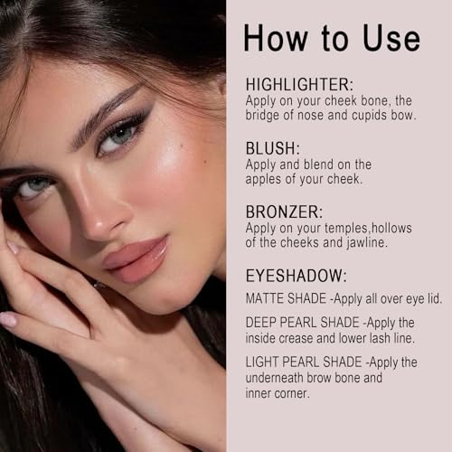 All-in-One Baked Makeup Palette with Bronzer, Blush & Eyeshadow