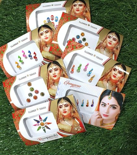 12 Combo Bindi Packs - Multicolor Face Jewels Stickers