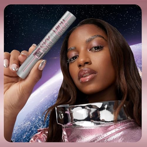 Maybelline Lash Sensational Sky High Glitter Mascara and Tattoo Studio Eyeliner Bundle, Includes 1 Mascara in Space Diamond and 1 Gel Eyeliner in Stardust Chrome for Glitter Eye Makeup
