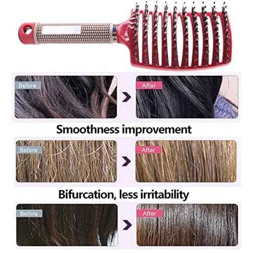 Magical Ultra Detangling Brush for Wet or Dry Hair, Detangler Brush, Fast Drying Styling Massage Hairbrush for Men, Women and Kids (New Gold)