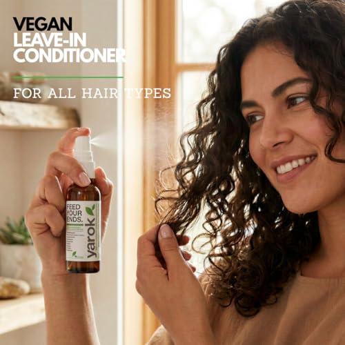 Yarok Feed Your Ends Leave-In Conditioner Spray - Organic Heat Protectant & Detangler 2oz