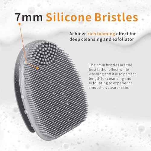 Soft Silicone Face Scrubber,Facial Cleansing Brush,Facial Exfoliation Scrub for Massage Pore Cleansing Nose Blackhead Remover Deep Scrubbing for All Kinds of Skins Men and Women