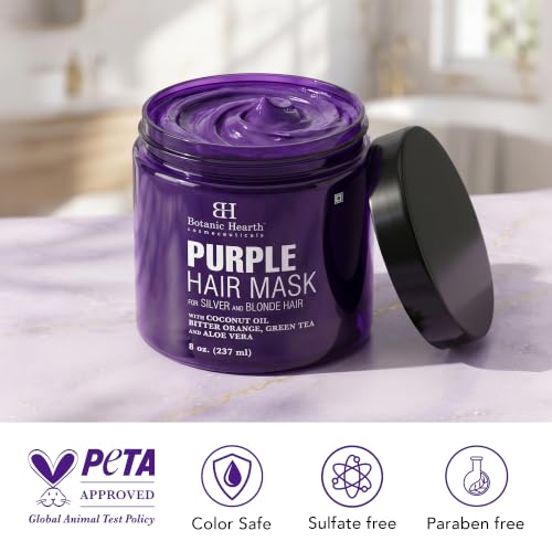 Botanic Hearth Purple Hair Mask for Blonde & Silver Hair 8oz