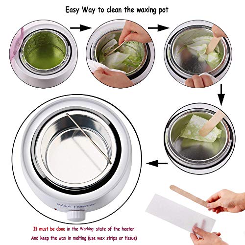 FIGHTART wax pot replacement for wax warmer liner aluminum inner pot tin container 14oz hair removal remover waxing