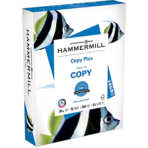 Hammermill Printer Paper, 20 lb Copy Paper, 8.5 x 14 - 1 Ream (500 Sheets) - 92 Bright, Made in the USA, 105015R